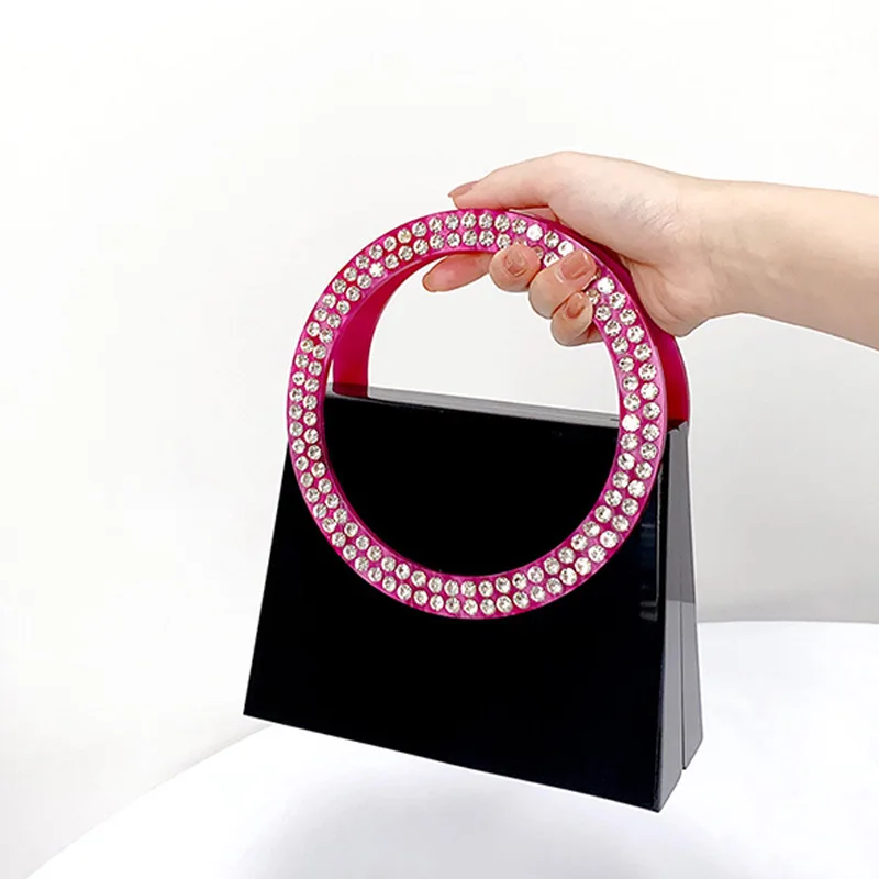 Wholesale Ladies Acrylic Clutch Bag Fashion Women Tote Bag Casual Wedding Evening Bag