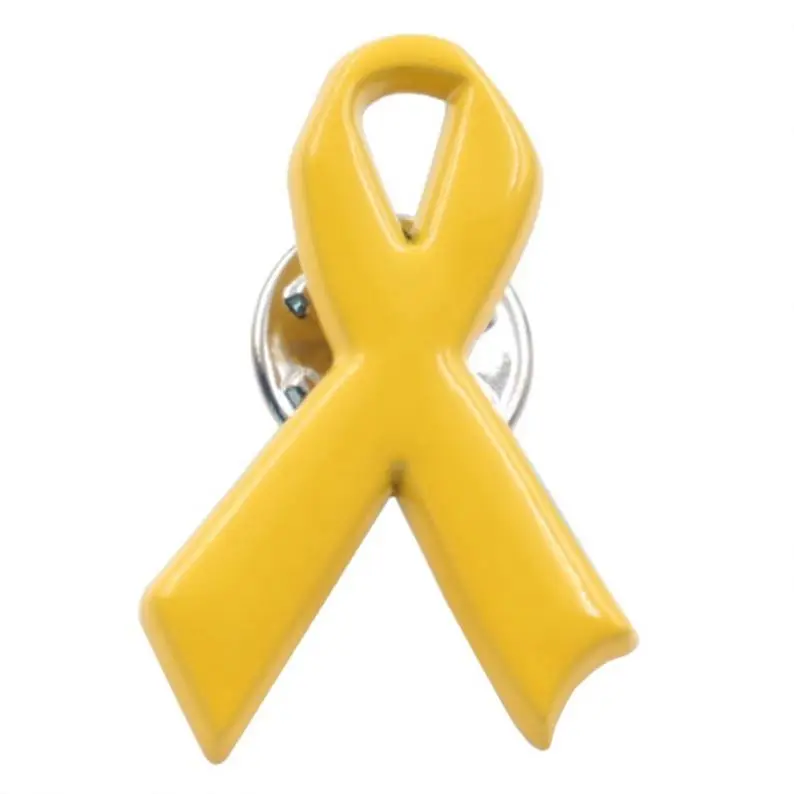 Breast cancer awareness products custom logo feminist women pink silk awareness autism ribbon enamel lapel pin badge