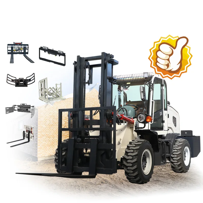 china forklift 2.5 3 3.5 Ton all terrain forklift 4WD forklift diesel