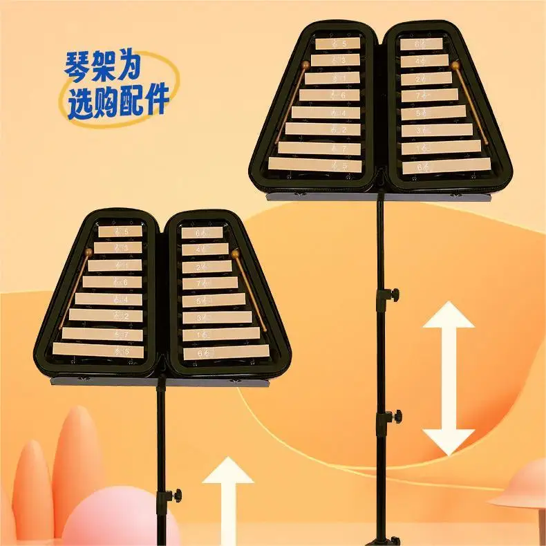16-Tone Double Row Aluminum Sheet Kids Instrument Toy Children Small Bell Mini Harp