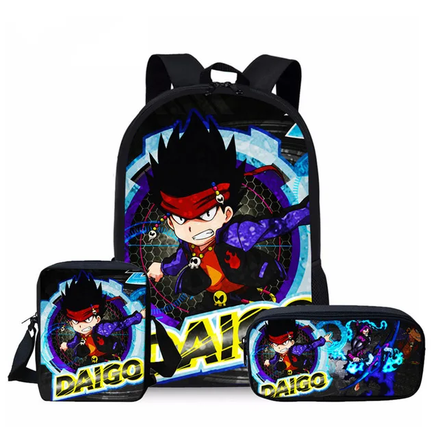 
Game Anime Beyblade Burst Print School Bag Sets Teenage Boys Cool Cartoon Kids Schoolbags Children Bookbags 