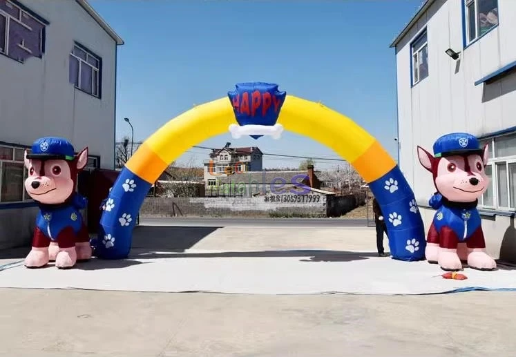 Paw Dog Patrol Arch Customized Color Size Big Cartoon Entrance Gate Archway Best Quality Inflatable Outdoor Arch For Advertising