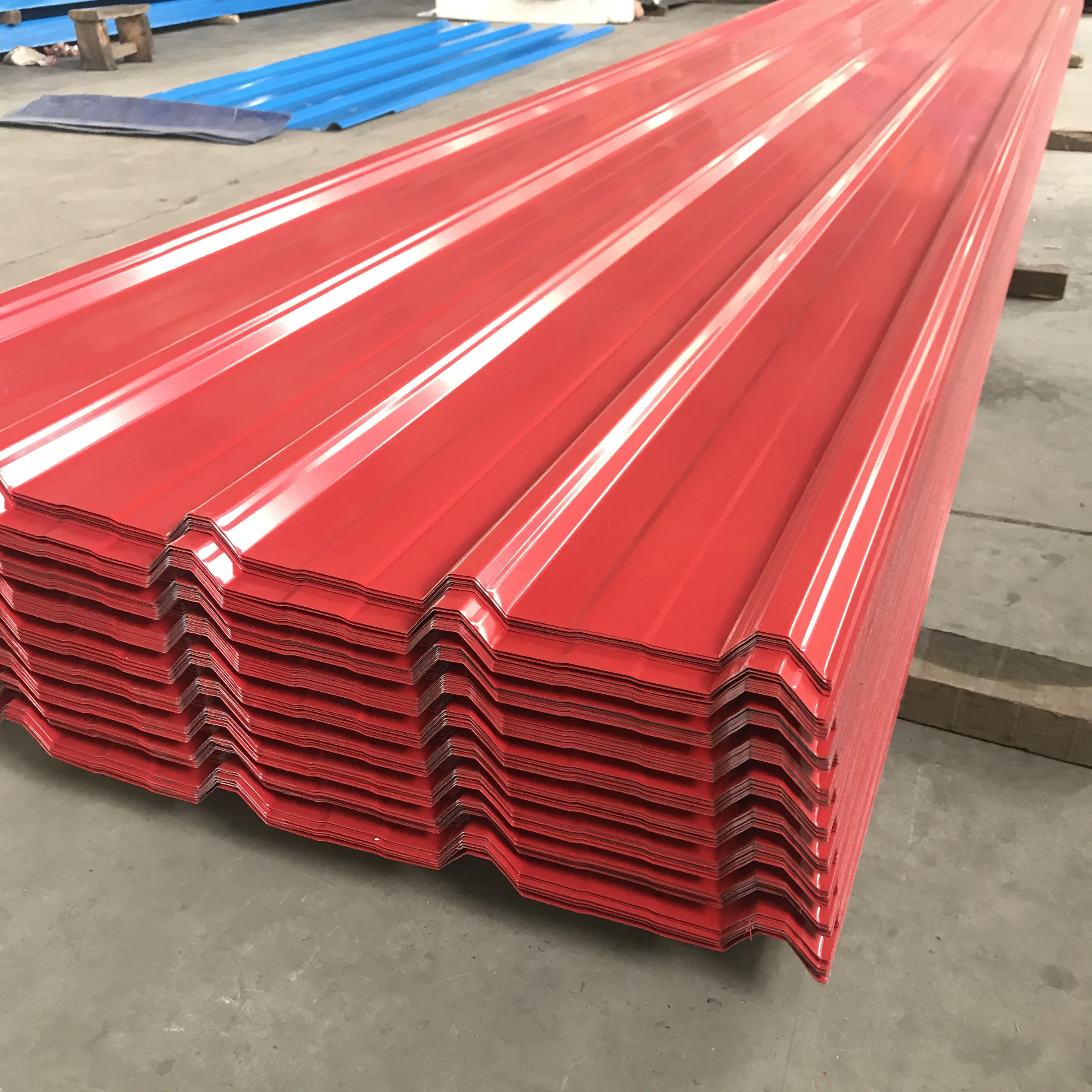 South Africa zinc corrugated metal roofs coated color wall steel sheet PPGI roofing sheet Corrugated Resin Roof Tile