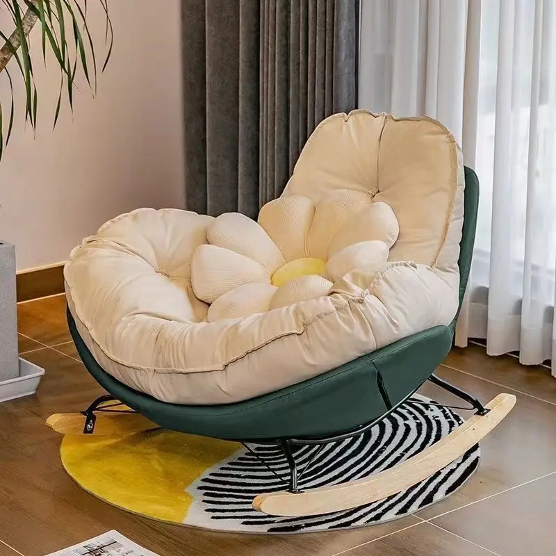 Penguin rocking chair single net red bedroom balcony can go to sleep in the living room bedroom casual lazy sofa
