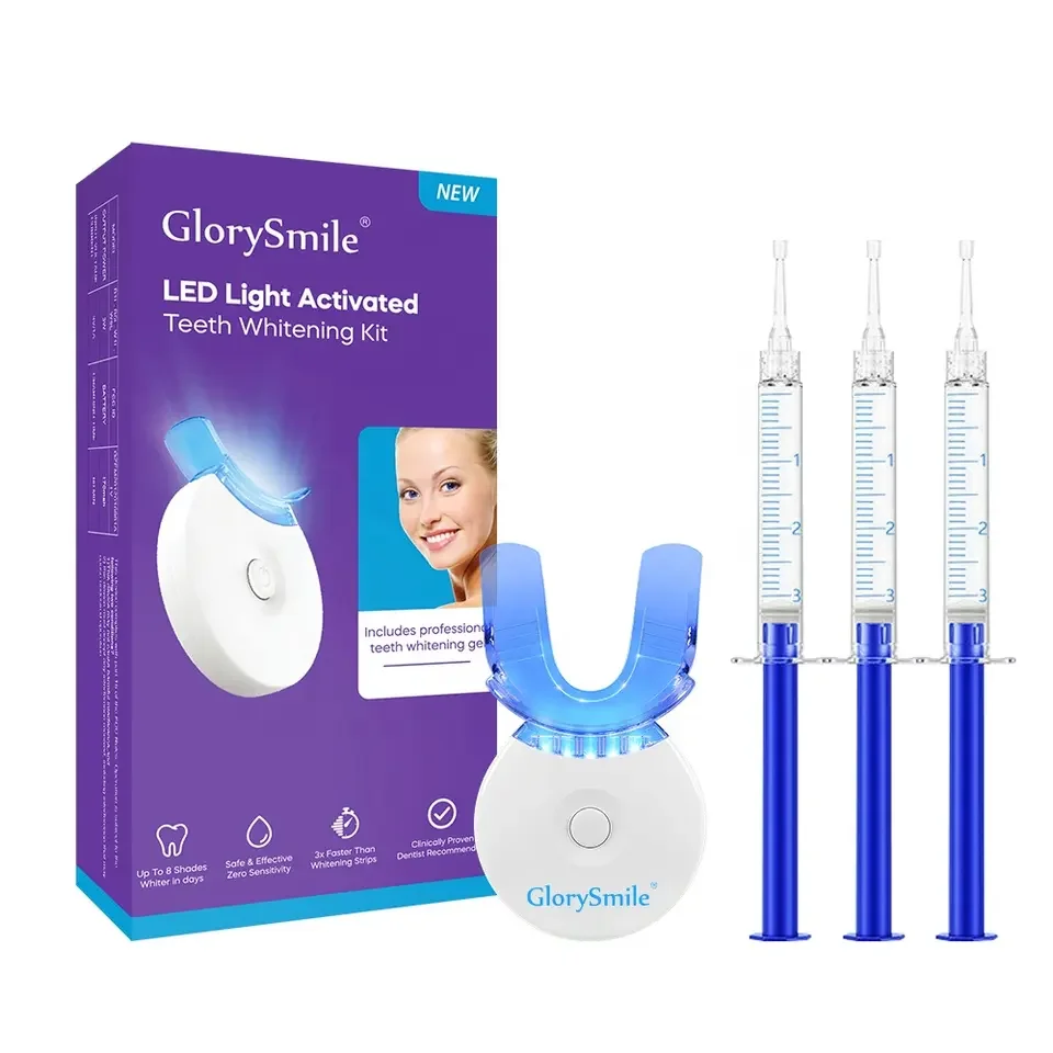 Private Label teeth whitening kit with 5 Led Cold Blue Light  Whitening Kit For Home Use