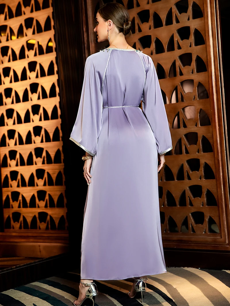 Middle East Latest Elegant Muslim Evening Dresses fashion modest Arab Dubai rhinestones muslim women dress