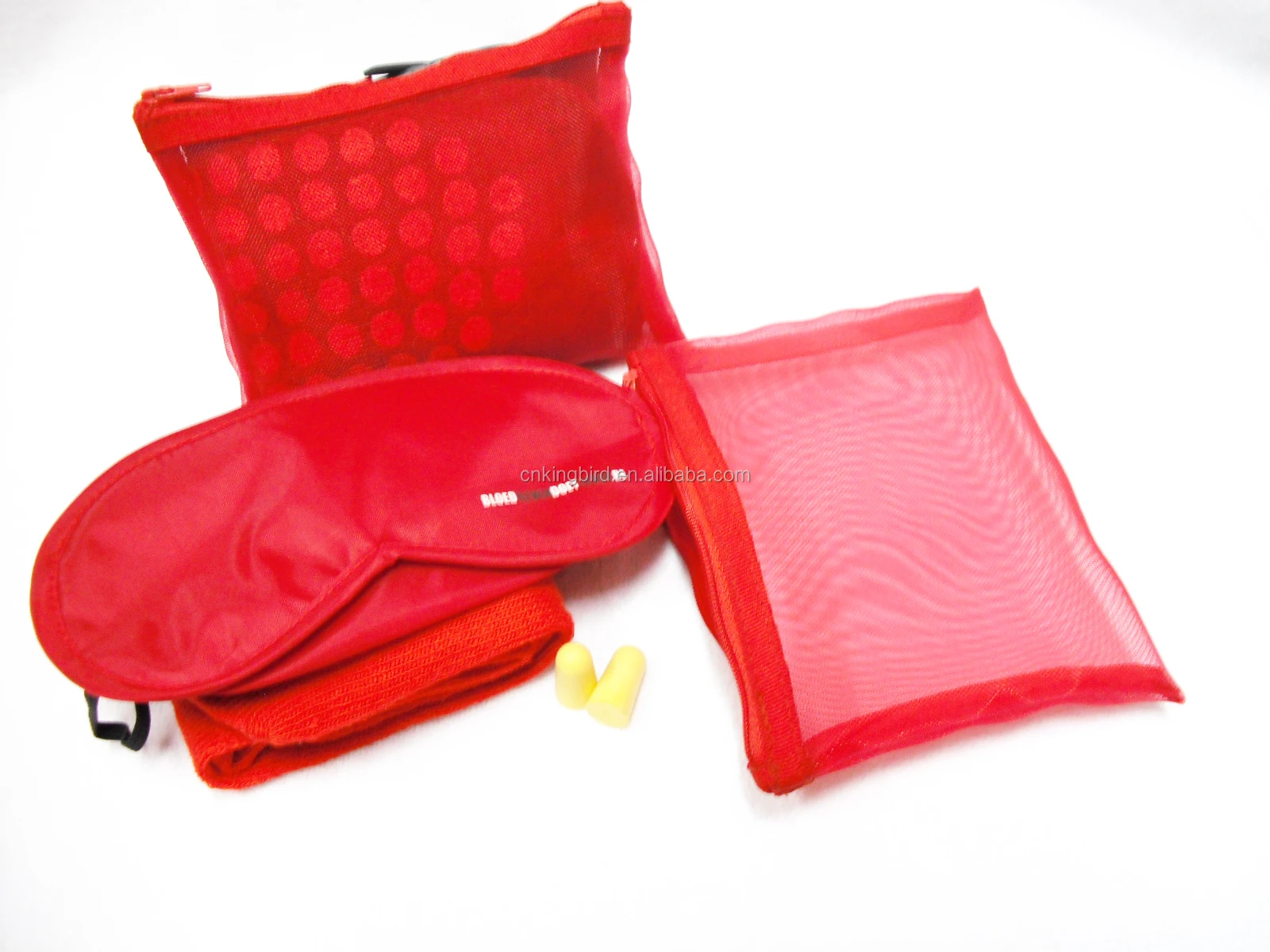 Black First Class Inflight Amenity Kit for Travel Airplane Business Travel