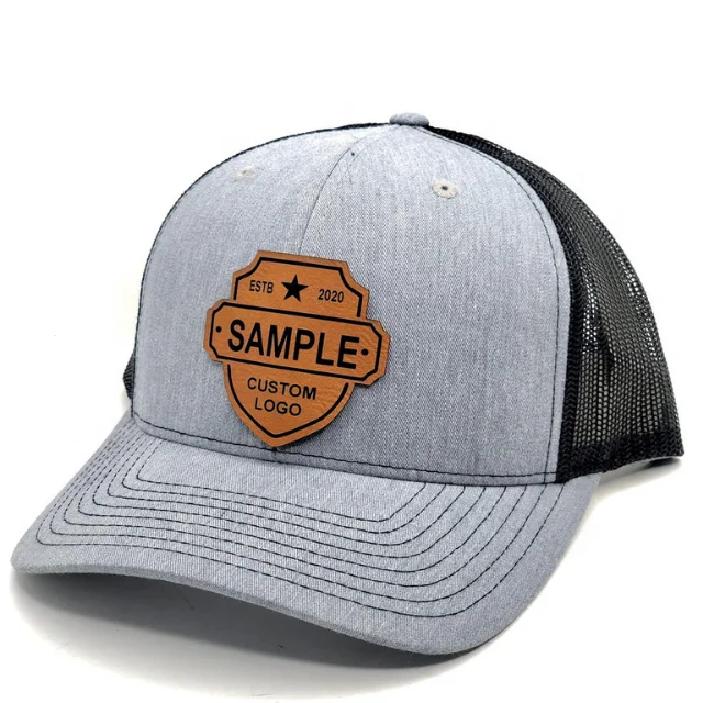 Factory Customized Shape Sew On Iron On Self Adhesive Brand Name Logo PU Leather Patches For Hat