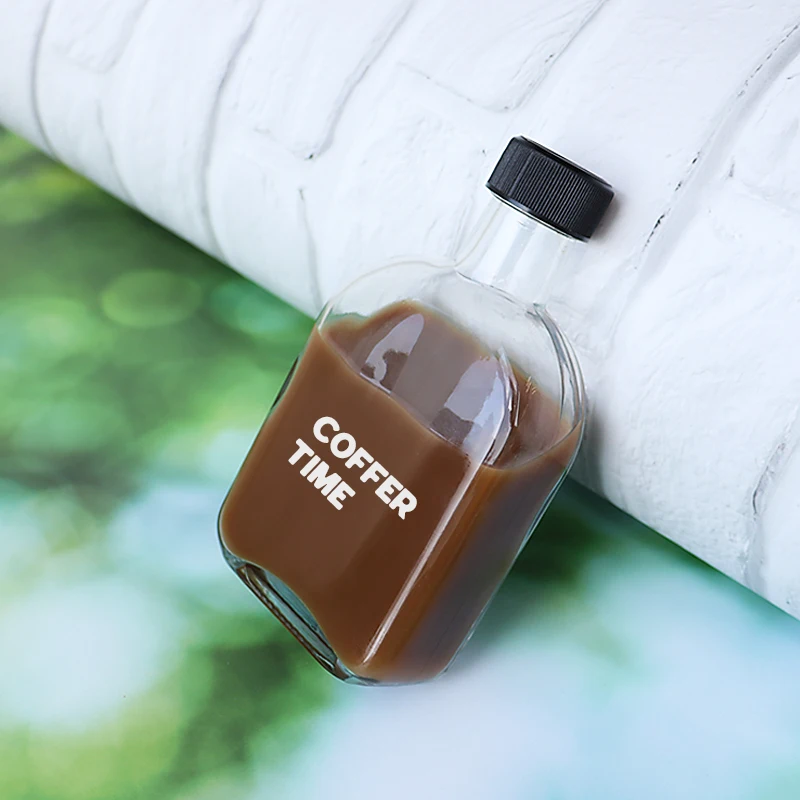 New Design 100ml 200ml 250ml 300ml Clear Beverage Packing Cold Brew Coffee Whisky Glass Bottles For Liquor Tea