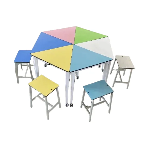 Customized Size High Pressure Laminate 12mm HPL Compact Board for Kids School Education Center Desk Chair Kindergarten Table Top