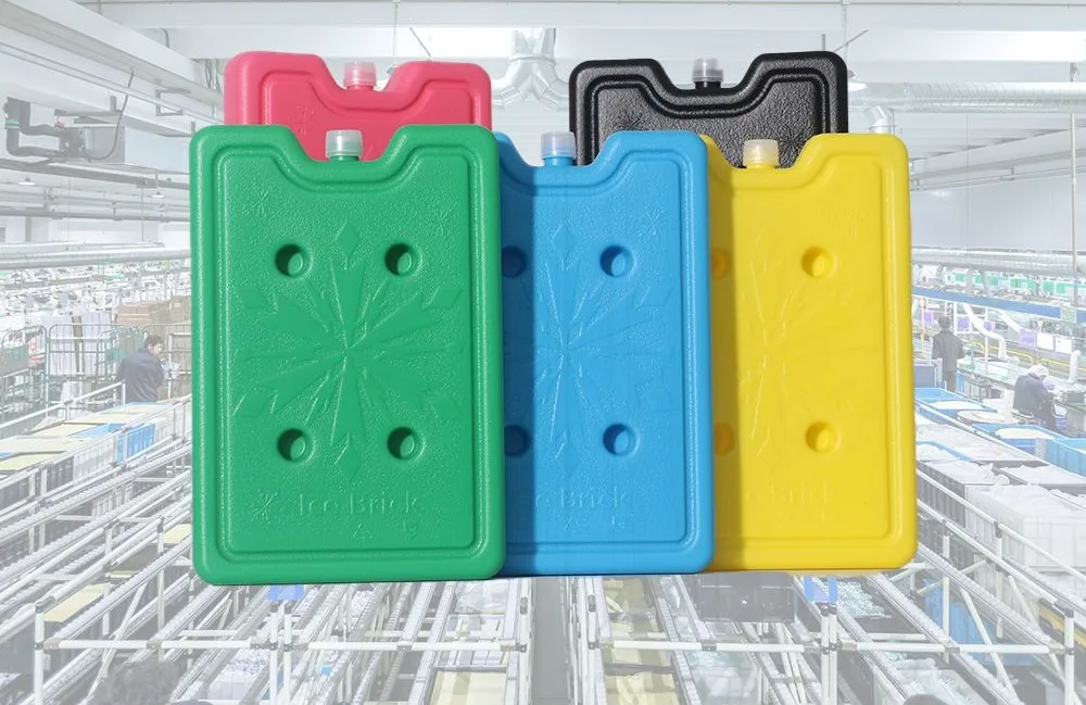 YML factory wholesale customized plastic ice cooler box portable ice brick reusable ice box for outdoor food fresh