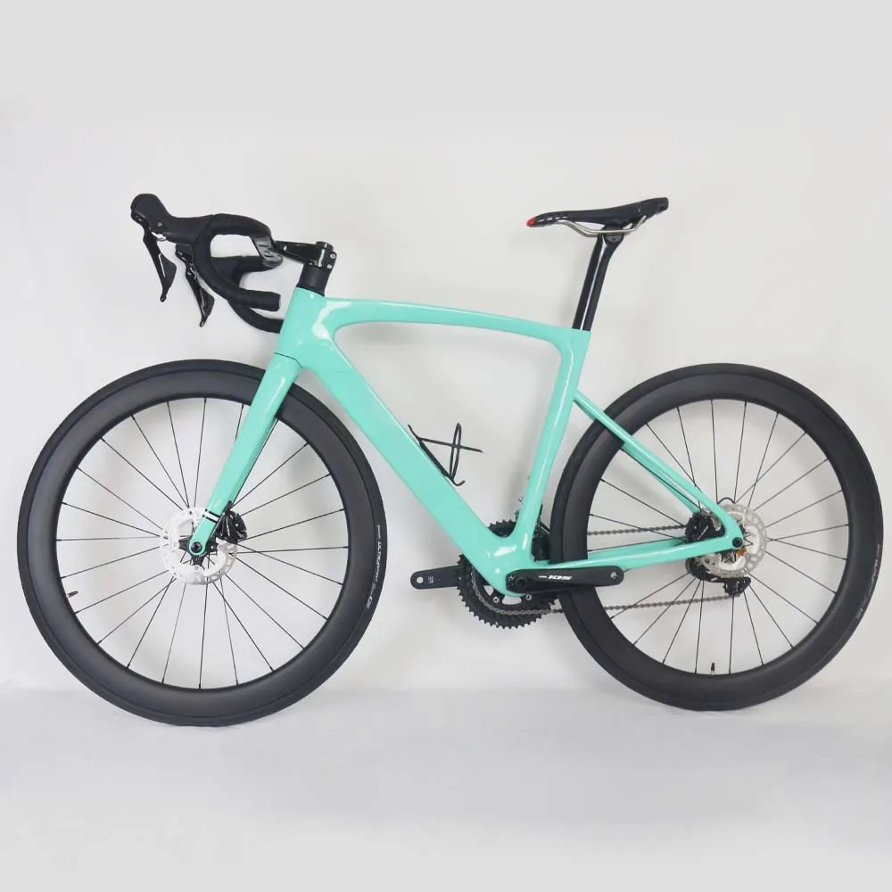 Ultra light 58CM Flat Mount Disc Brake 140MM With R7020 Complete Road bike carbon 11 speed bicycle on road