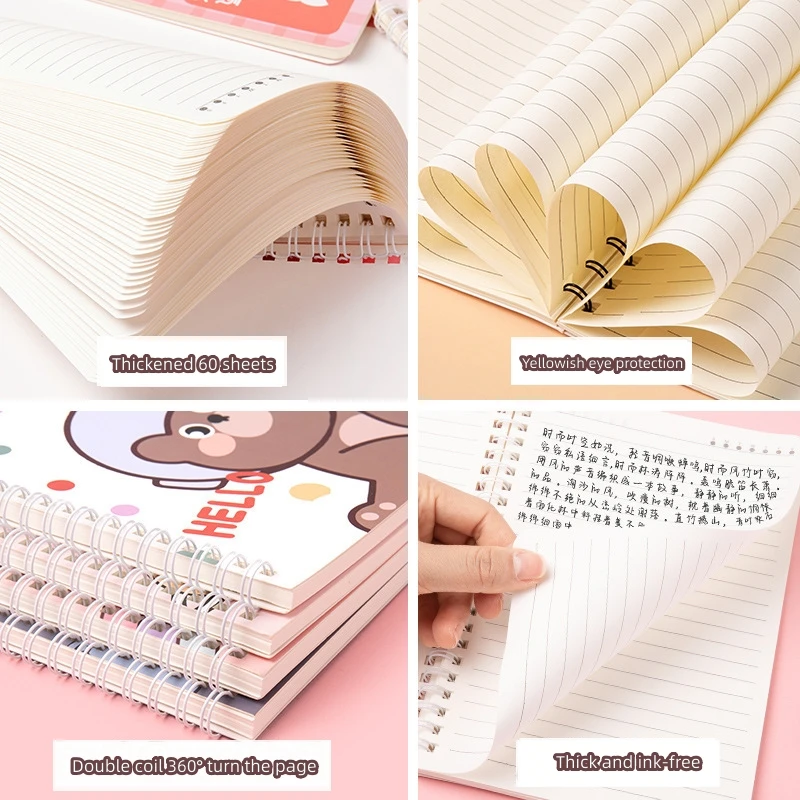 Wholesale Student Cute Notepad A5 Spiral Notebook Customizable Cute Journal Notebook Libretas