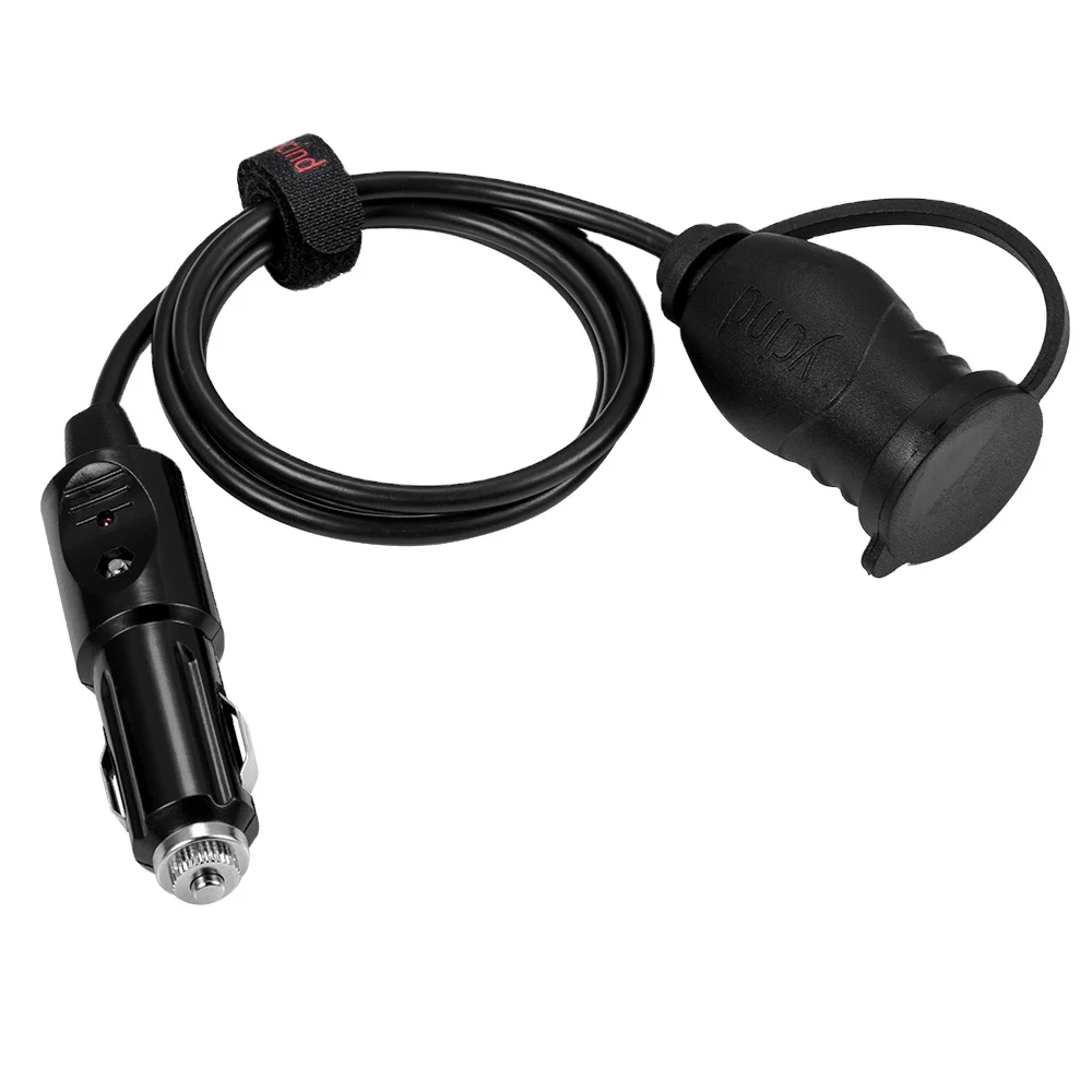  Cigarette Lighter to Female Socket Battery Extension Cable Aviation Plug 12V/24V 15A 13AWG Cord 10Ft