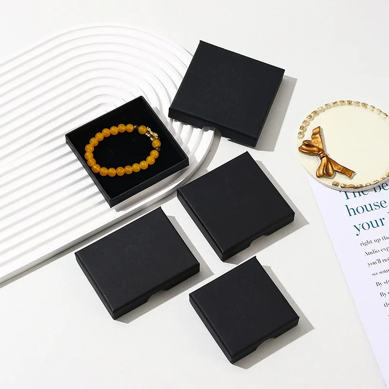 Custom logo small jewelry paper packaging gift box girls ring earrings bracelet necklace jewelry box with foam