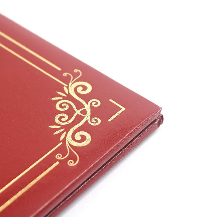 Custom Logo Letter Size Leatherette Graduation Certificate Holder Diploma Folder Cover with Gold Foil Border