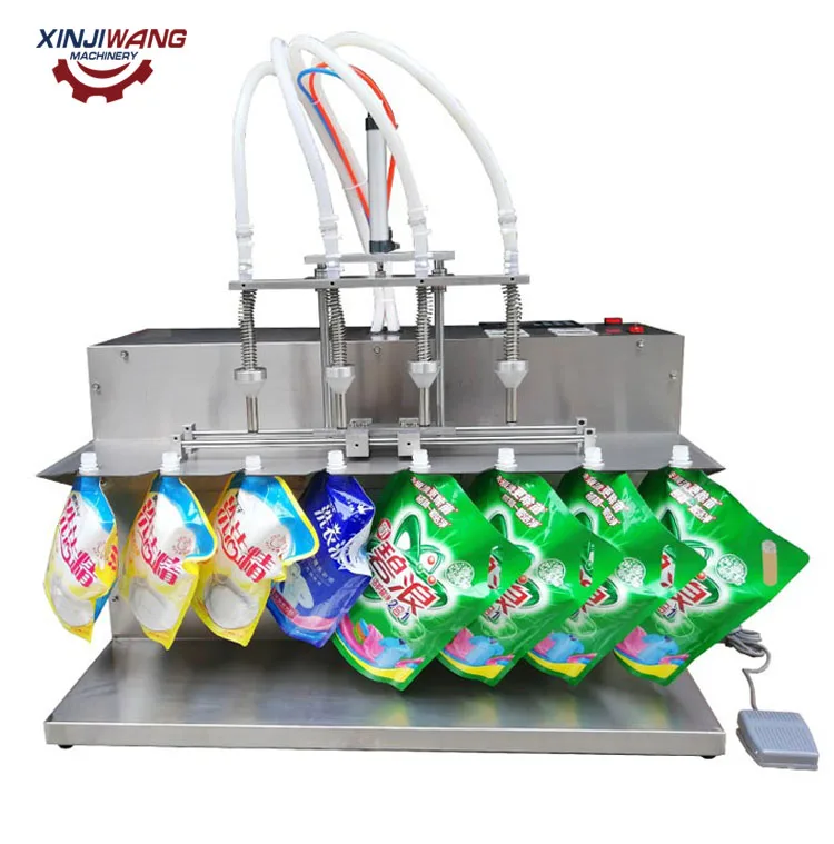 4 semi-automatic large flow 17 liters bagged liquid filling machine laundry liquid suction nozzle bag filling machine