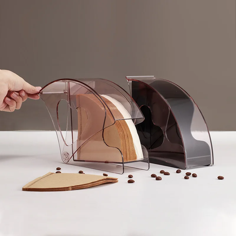 Coffee Filter Holder Coffee Filter Box With Dustproof Cover Filter Paper Holder For Hand Drip Coffee