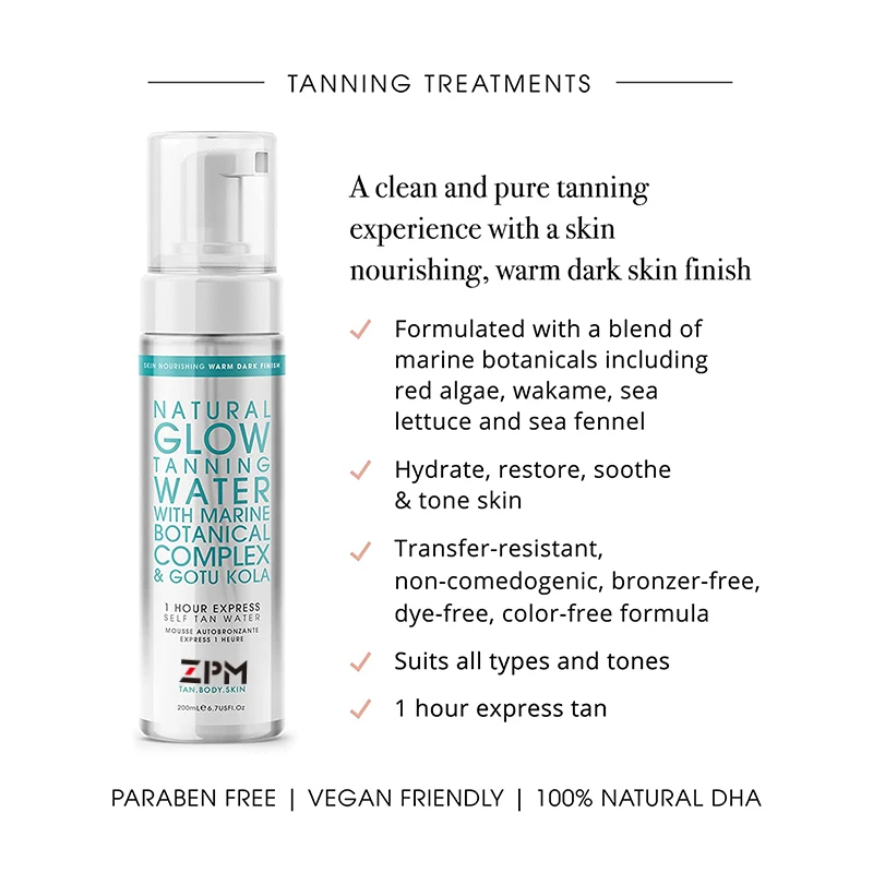 OEM/ODM Private Label Organic Vegan Hydrating Self Tan Water Self Tanning Mousse