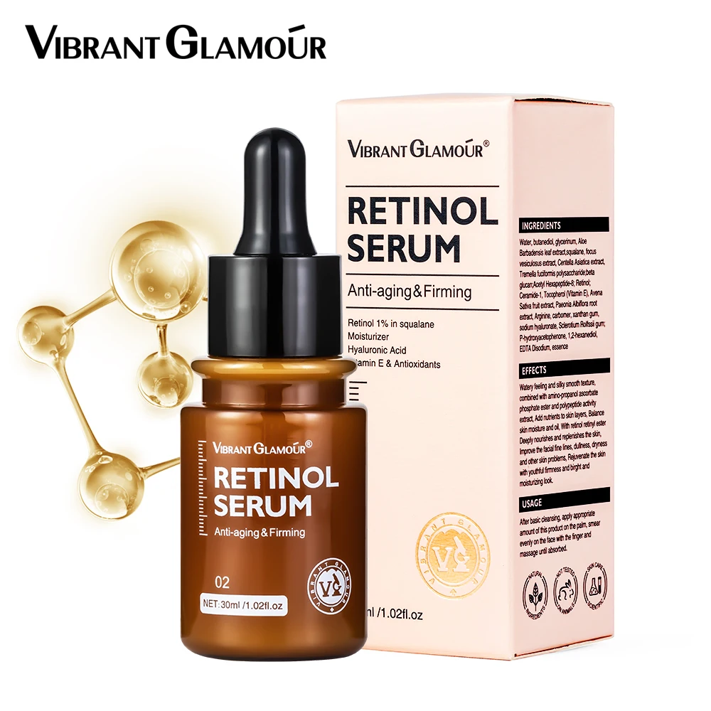 VIBRANT GLAMOUR Moisturizing Whitening serum Firming Fade Fine Lines Anti-wrinkle Anti-aging Deep face Care Retinol Face Serum