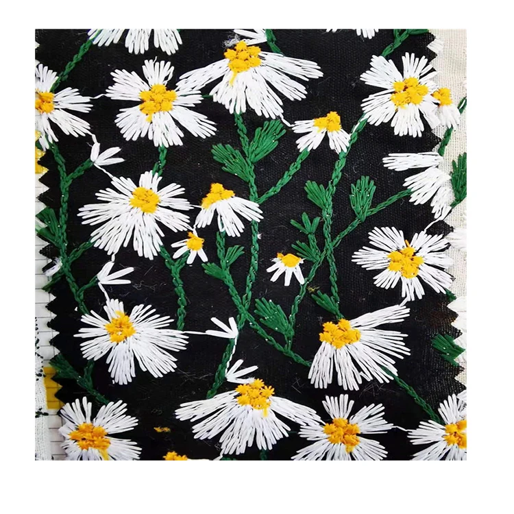 China High Quality Low Prices Fabric Embroidered Hemp 100% Cotton Shirts Fabric