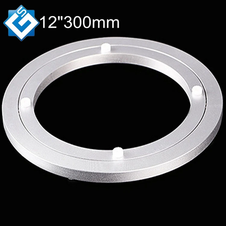 Hot Sale Low Noise 12 Inch 300mm Bearing Mechanism 360 Degree Aluminum Swivel Plates Dining Table Lazy Susan