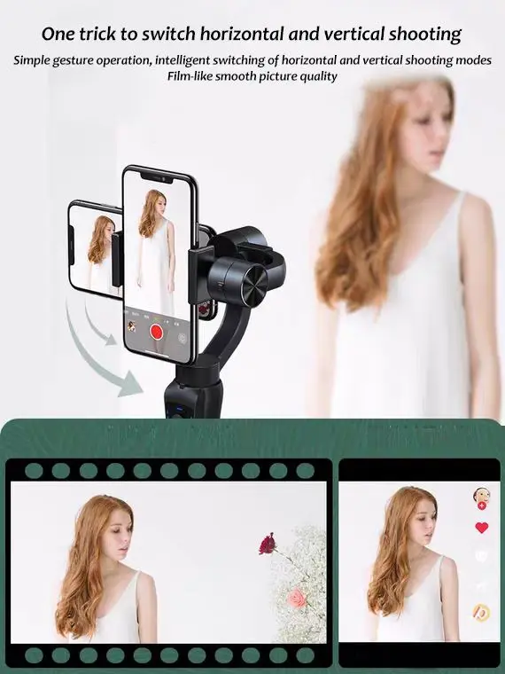 Digital video gimbal handheld smart phone selfie camera spider for 3 axes tripod folding overhead stabilizers