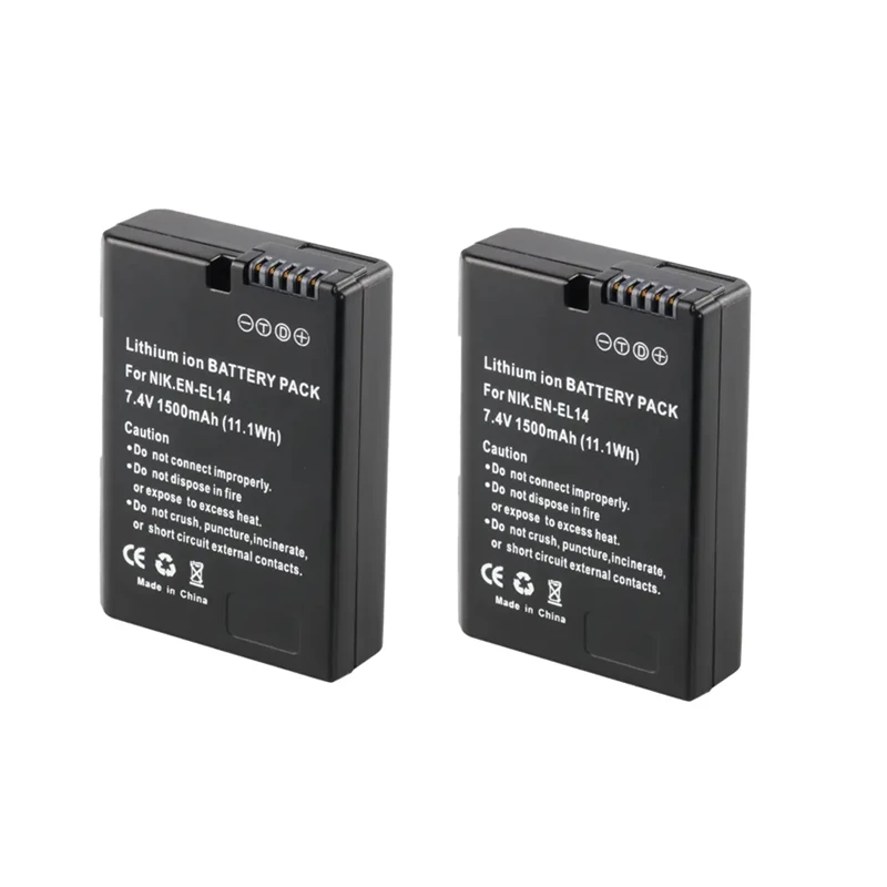 7.4V 1000mAh EN-EL14 EN-EL14A ENEL14 EL14 Digital Camera Rechargeable Battery for Nikon COOLPIX P7000, P7100, P7700, P7800