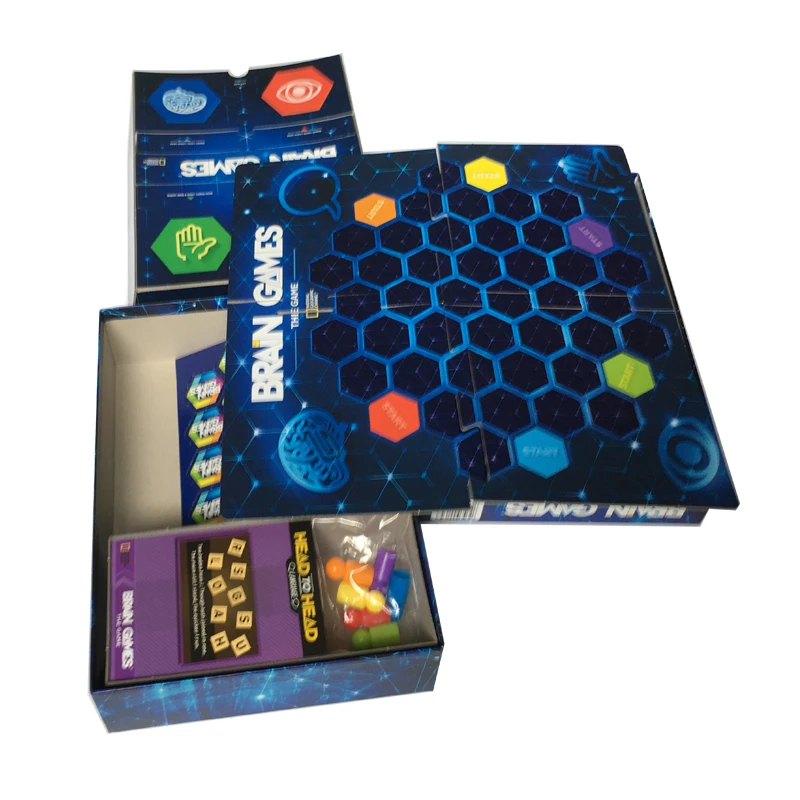 Customized printed puzzle patchwork fun party board games  hot sales free sample paper card  board games sets