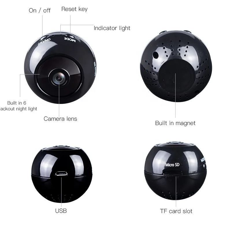 1080P HD горячая Распродажа небольшая Скрытая шпионская беспроводная Wi-Fi камера ночного видения широкоугольная смарт-камера домашняя IP-камера безопасности мини-камера