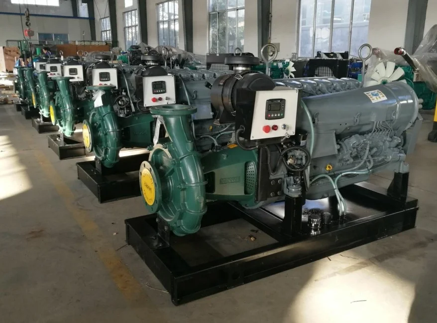 High Quality 6 Cylinder Deutz Air Cooled Diesel Engine Water Pump 8inch