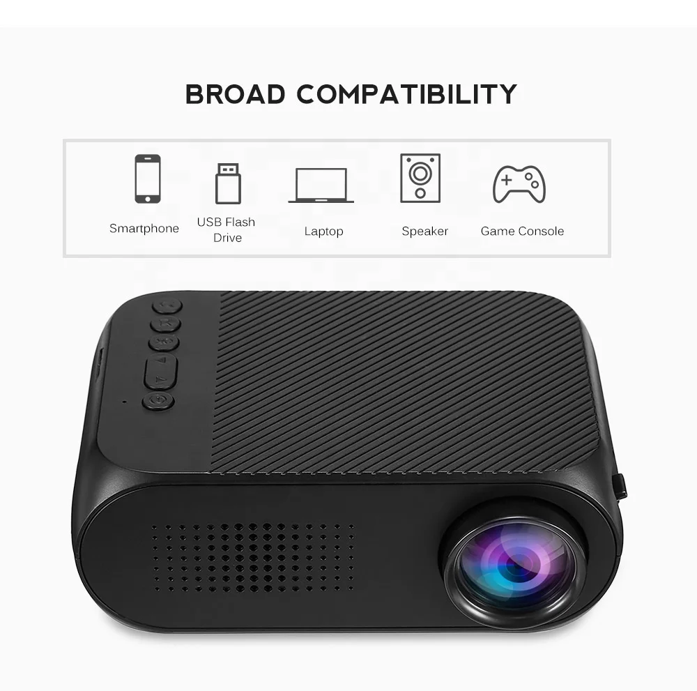 Мини-проектор детский портативный светодиодный YG320 с поддержкой 4K креплением на экран подставка для мобильного телефона проектор домашнего кинотеатра Wi-Fi