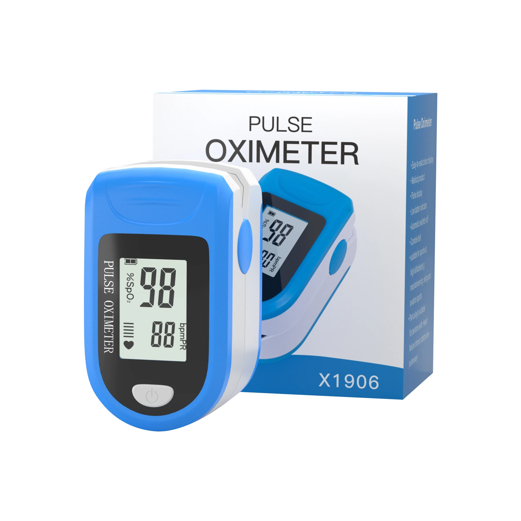 
X1906 LCD display Fingertip Pulse Oximeter Blood Oxygen SpO2 saturation monitor oximetro 