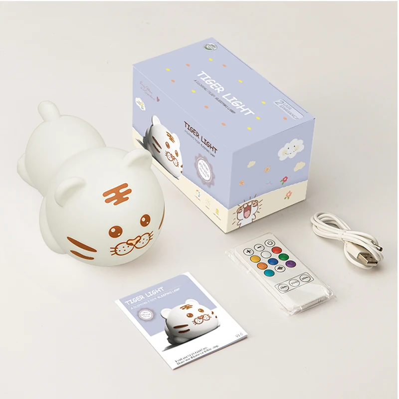 kinderspielzeug led light rechargeable tiger night light lampada children toys educational learning bedside lamp bedroom for kid