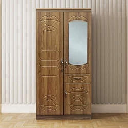 Middle east 50cm width door bedroom wardrobe with rollers  2 door mdf wardrobe closet with mirrors customized 4 3 2 cabinets