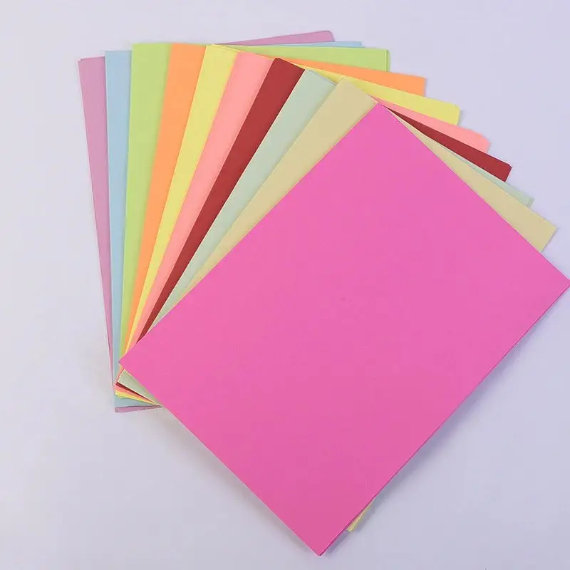 Factory price 70g 80g color paper A4 size  120g cardboard for hand craft paper with pastel/bright color