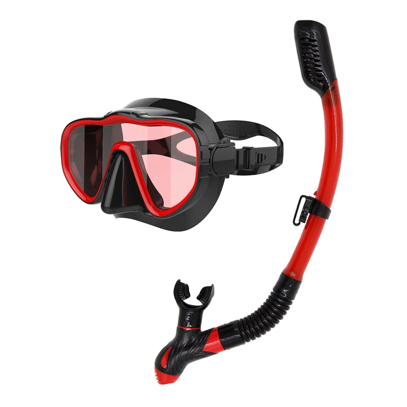 2021 New Adult Snorkeling Diving Goggles Set Silicone Anti Fog Large Lens Glasses Swimming