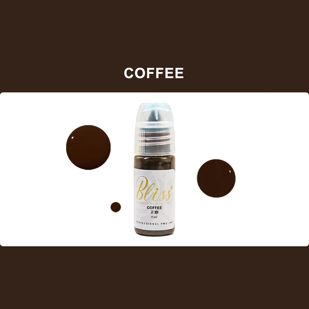 High quality 15 colors organic tattoo ink permanent makeup pigment set for eyebrows lips