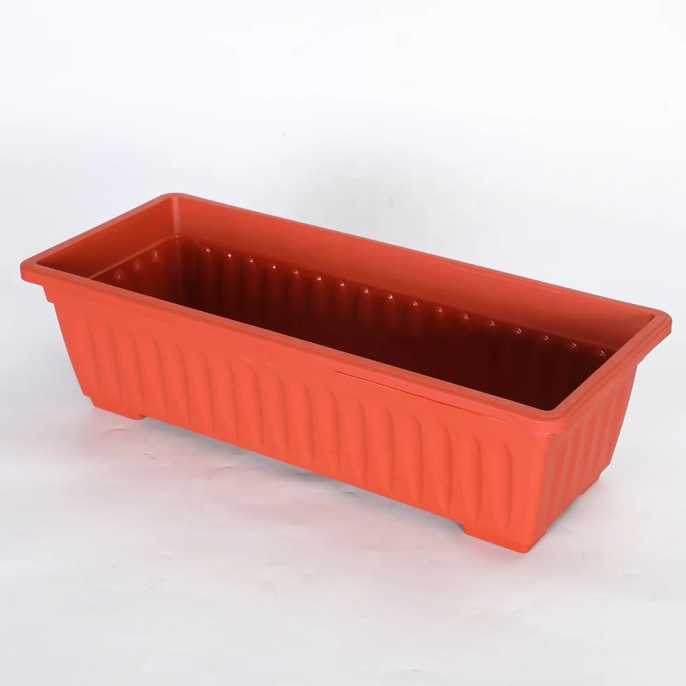 Cheap rectangular plastic flower pot PP resin rectangle planter