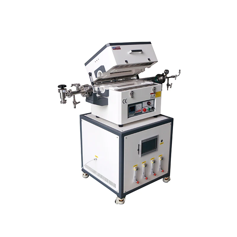 Efficiency 1700C Best price Laboratory Horizontal  High Temperature Vacuum Quartz Tube Furnace