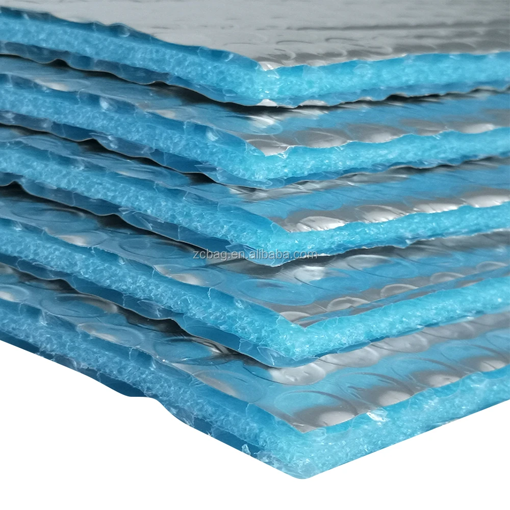 Fireproof Foil Bubble Crosslinked Pe Foam Aluminium Foil Insulation Reflective Aluminium Bubble Foil Xpe Foam Heating Insulation