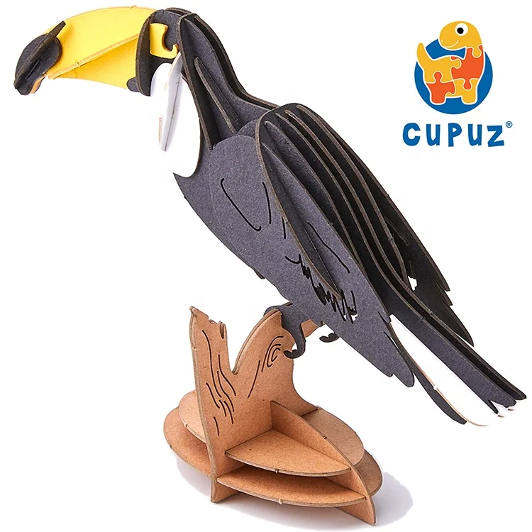 
Cheap DIY learning toys bird 3d hornbill paper model puzzle puzzles 