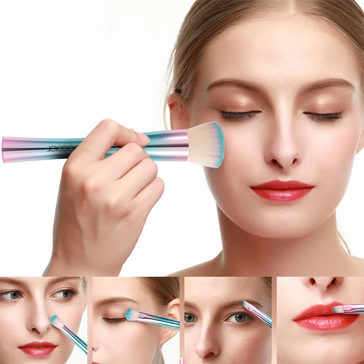 Makeup Brushes Kit Personalized Luxe 9Pcs Rainbow Makeup Brush Custom Logo Premium Synthetic Foundation Makeup Brush Set