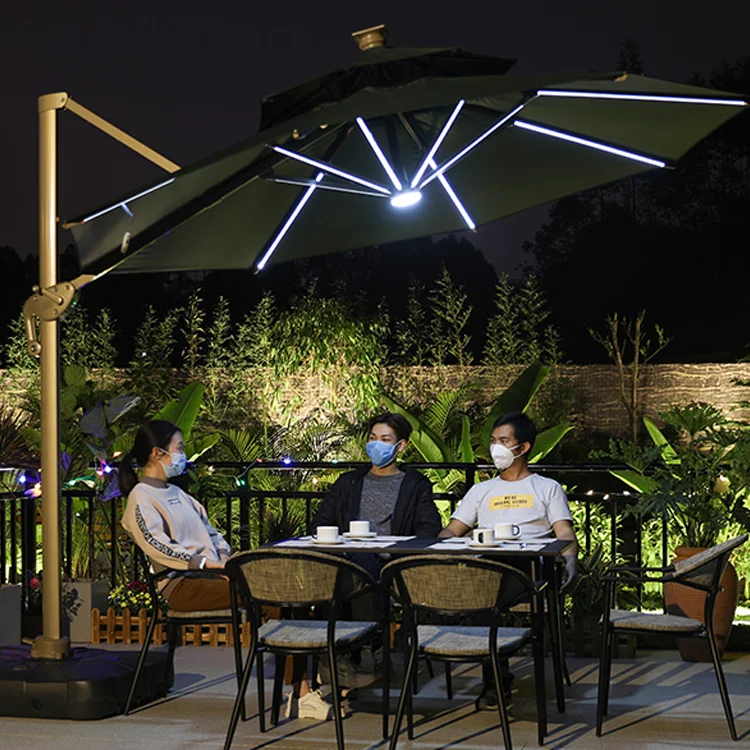 Садовый зонт для внутреннего дворика пляжный прямоугольный зонтик коммерческий консольный с солнечным светом