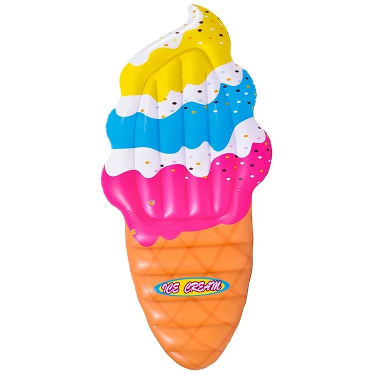 Manufacture Wholesale Jumbo Ice Cream Cone Mat Inflatable Toys for Kids in Hot Summer