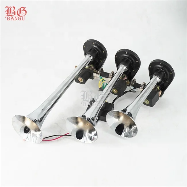 European Truck Parts Bangu 12V 24V 450 Hz 120db 3 pipes air horn electric air horn with powerful sound for truck for bus