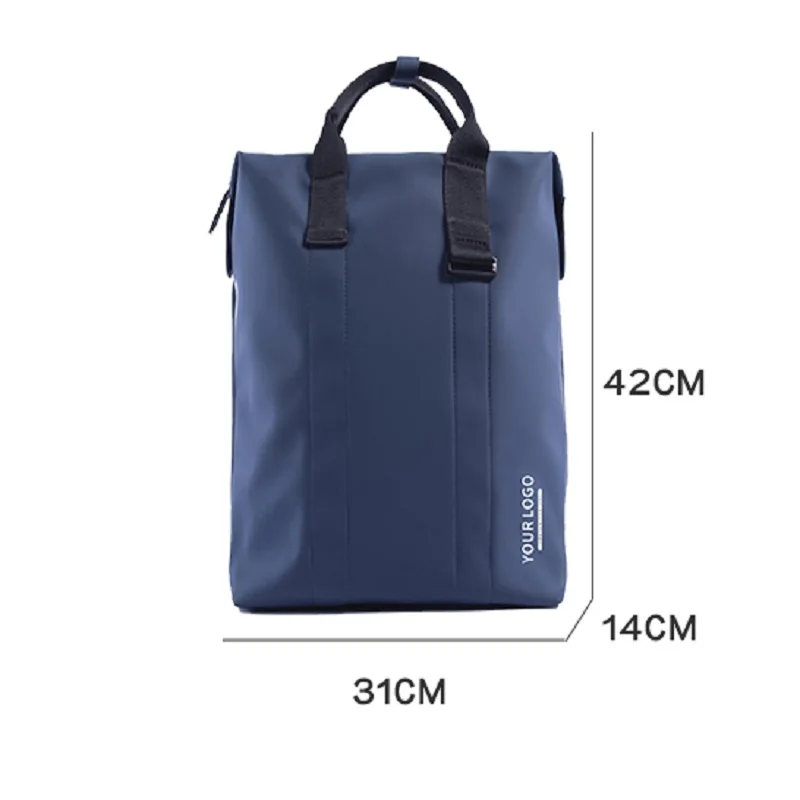 Custom Polyester Unisex Travel Rolltop Backpack Men Laptop Rolling Bag Convertible Casual Roll Top Waterpoof Backpack