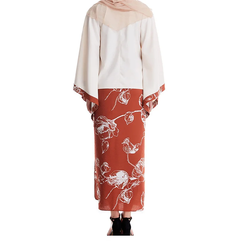 Good Stitch Stretchy Islamic Clothing Baju Kurung Design Long Sleeve Batik Dresses Indonesia Kebaya Printing Modern Baju Kurung