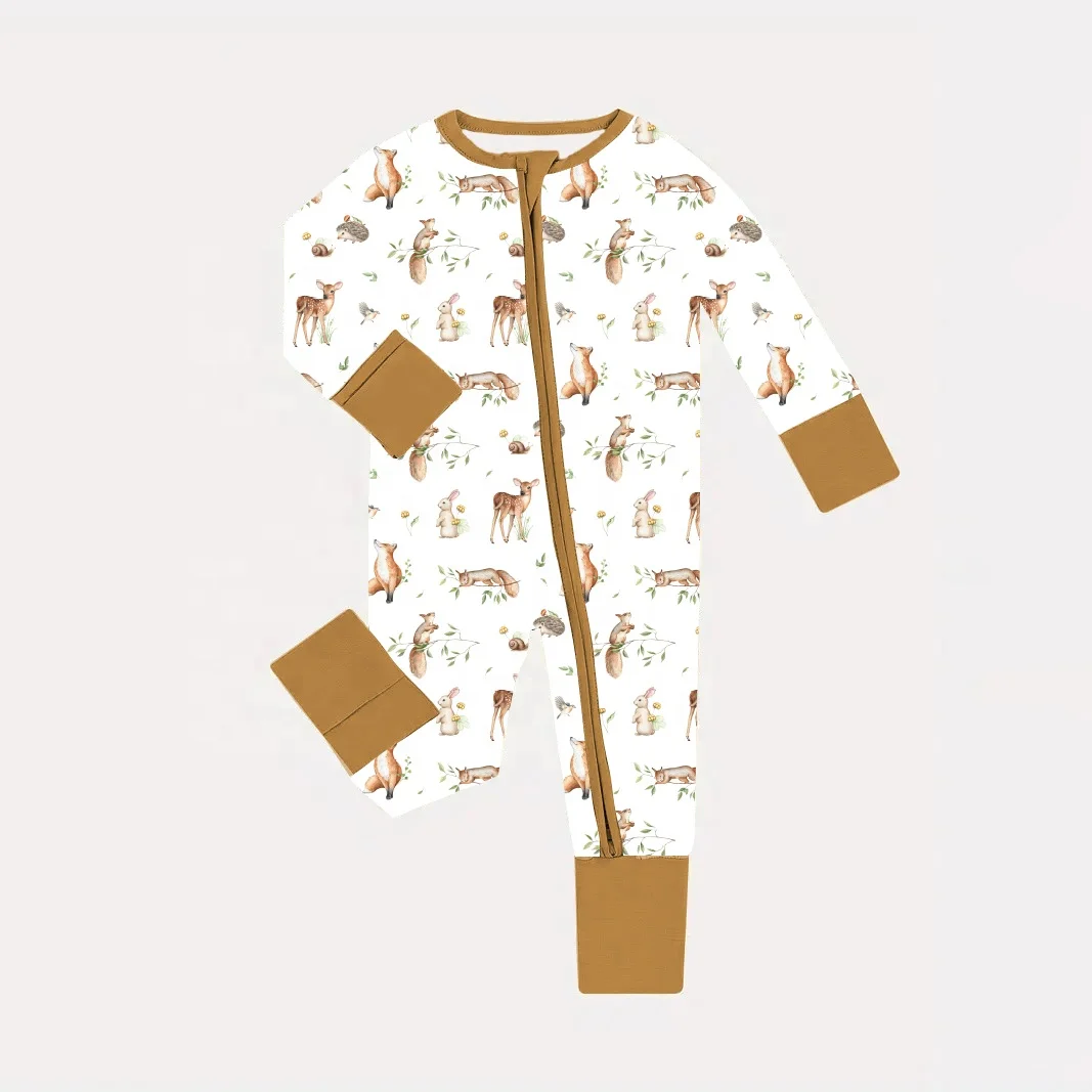 Childish Night Sky Space Stars Planets Crescent Kids Zipper Baby Clothes Zip Romper Newborns