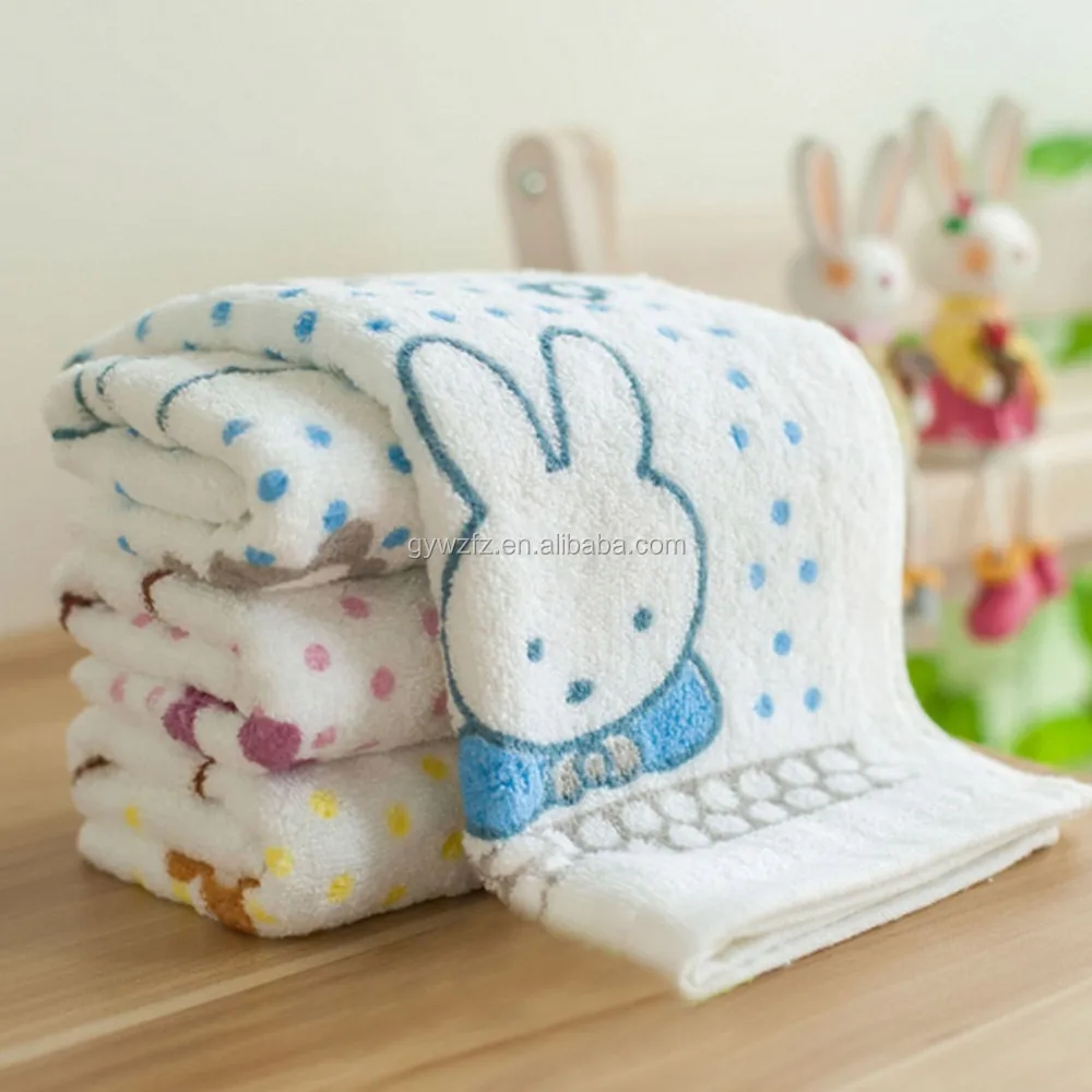 25cm*25cm animal jacquard terry cotton baby face towel,bamboo muslin baby washclothes